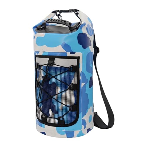 T Tooyful 防水ドライバッグ 多機能 ハンドル付き メンズ レディース フローティングバックパック 収納バッグ ボート カヤック 水泳 ビーチ ハイキング用, 青