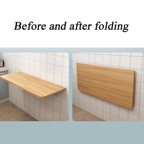 Table pliante murale blanche gain de place pour cuisine et bureau compact - 5