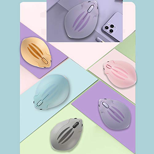 2.4Ghz Wireless Cute Hamster Shape Less Noice Portable Mobile Optical 1200Dpi Usb Mice Cordless Mouse For Pc Laptop Computer Notebook Macbook Kids Girl Gift (Purple) #TOP4