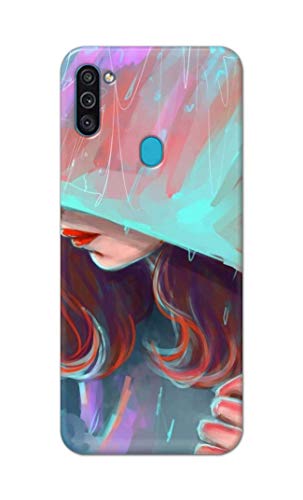 Image of PRINTFIDAA Pretty Woman Under The Umbrella Painting Printed Designer Hard Case for Samsung Galaxy M11 / Samsung A11, SM-M115F / DSN Back Cover -(e) RPM1007