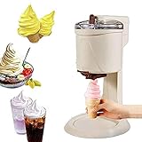 DFJU Hausgemachte elektrische Eismaschine Rezepte, Kegel Eismaschine Maschine, vollautomatische Obst Softeis Eismaschine