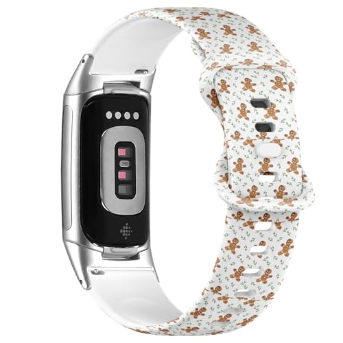 Bracelet Fitbit Charge 6 et 5 en silicone motif Noël pour égayer vos fêtes de fin d'année