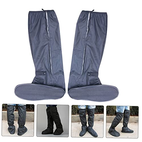 Cubiertas impermeables para zapatos LIFKOME, 1 par, plegables, de goma, botas altas miniatura 4
