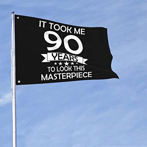 90 Year Old Birthday Gifts Flag Personalized Square Decorative Flag 2X3Ft Garden Flags Outdoor Decorative Flags Home Lawn Decoration Flag #TOP1