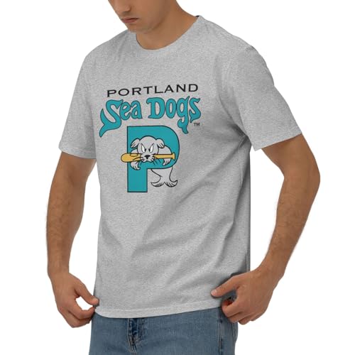 Portland Sea Dogs Men's 170g Combed Cotton Short Sleeve T-Shirt4