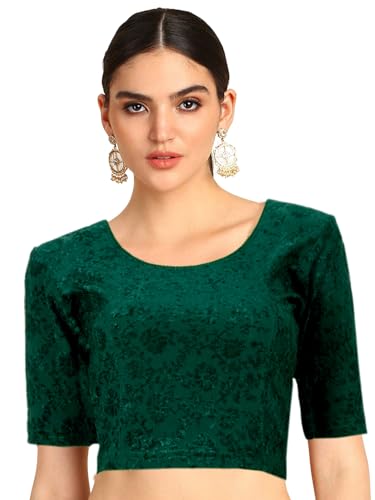 Image of Chandrakala Readymade Blouses for Women Sarees,Stretchable(B202-P)