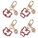 jojofuny 4Pcs Nouvel an Chinois Keychain Red Bonne Chance Tiger Pendentif Tiger Bague 2022 Tiger Année Décoration pour Femmes Et Hommes