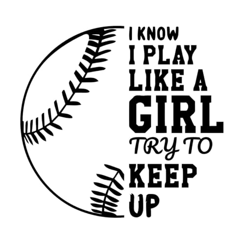 Softball Player Mural and Wall Vinyl Decal 42x44.4cm Removable Without Leaving Glue Black