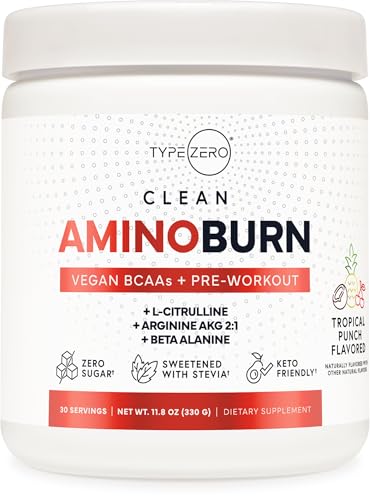 Type Zero AminoBurn - Natural Pre Workout + BCAA (Tropical