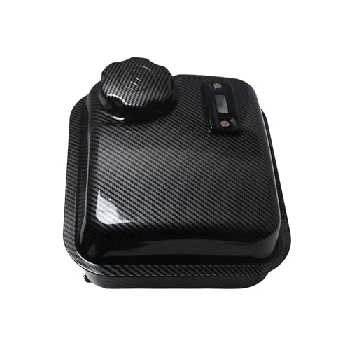 Image of Mini Bike Gas Fuel Tank W / Fuel Gauge For Predator 212 Hemi Engine Coleman CT200u BT200x 196cc Mini Bike Baja Massimo Warrior MB200 GX160 GX200 Go Kart Parts 212cc Engine Parts(Carbon Fibre Pattern)