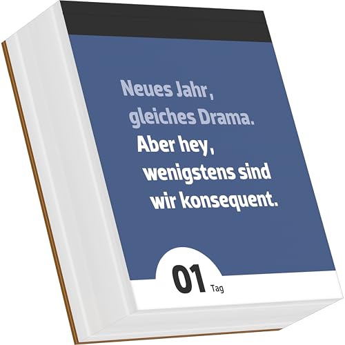 Alpha Edition - Tage voller Frust – Immerwährender Tagesabreißkalender 11×13 cm mit 365 sarkastischen & ironischen Sprüchen, schwarzhumoriger ... Witz: 365 Tage gepflegte Unzufriedenheit