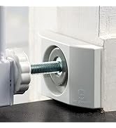 NINE BANANA 1st Nonslip Sturdy &amp; Stylish Matte White Rectangle Baby Gate Wall Protector (4Pack x ...