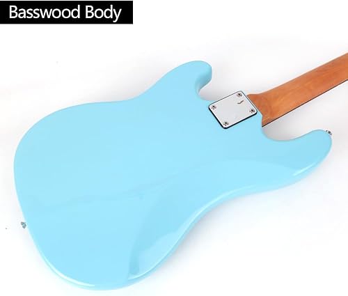 Miniatura 6 de Fojill Bajo eléctrico estándar de tamaño completo, cuatro 4 cuerdas, mano derecha, cuerpo de tilo canadiense, cuello de arce canadiense, diapasón de