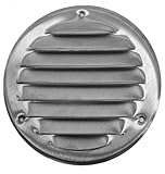 Ø 160mm Lüftungsgitter - Edelstahl Abluftgitter mit Insektenschutz Abluft Zuluft Metall Gitter