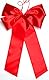 CaPiSo 30 x 50 cm Große Rote Fertigschleife ohne Basteln Satin-Schleife Satinschleife Geburtstag Weihnachtsschleife Haustür Weihnachten Türschleife Auto Schleife Doppelschleife (Rot)