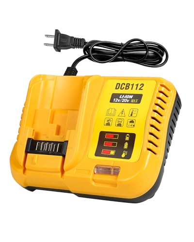 Lenoya DCB112 12V/20V Battery Charger Compatible with Dewalt 12V/20V Max Battery DCB202 DCB203 DCB125 DCB127