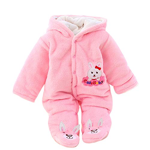 Image of Gaorui Newborn Baby Jumpsuit Outfit Hoody Coat Winter Infant Rompers Toddler Clothing Bodysuit