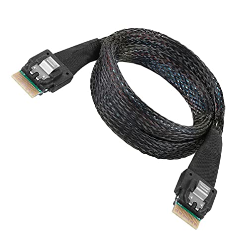 Mini SAS �P�[�u�� ����Mini SAS (SFF-8087) 36�s�� to Mini SAS 8087 36�s�� HDD �f�[�^�P�[�u�� SAS3.0 6Gpbs ���p �I�X-�I�X Mini SAS �P�[�u���y0.5M�z