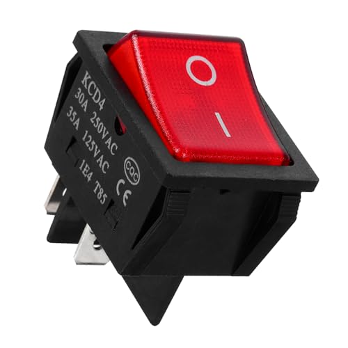 PartyKindom 4 Position Marine Toggle Switch Led Light Heavy Duty Boat Rocker Switch for 30a/250v