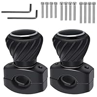 2 Stück Universal Lenkradknauf Spinner, Lenkradknauf Traktor, Steuerrad Drehknopf, Lenkradspinnknopf Lenkhilfe, Universelles Lenkrad Drehknopf für KFZ, LKW, Traktor, Gabelstapler usw (Schwarz-B)