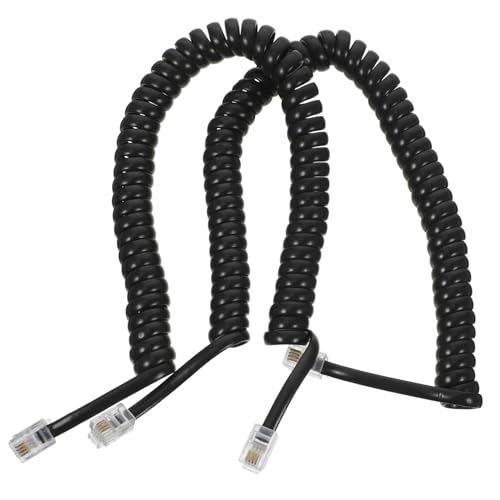 OFFIGAM 2pezzi Cavo Telefonico Spirale per Rete Fissa Cavi Telefonici per Cornetta Cavo per Connessione Telefonica Cavi Spirale per Telefono per Cornetta Accessori per Telefono