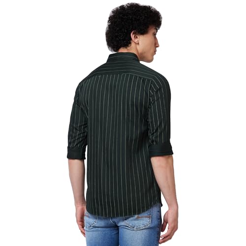 Image of Spykar Men's Regular Fit N /A Full Sleeve Striped Casual Shirts