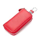 CALIDAD DE CUERO El estuche de la llave se puede usar para guardar las llaves del coches y otros llaves. El cuero genuino de alta calidad hace que el llavero de piel sea suave al tacto y duradera.
