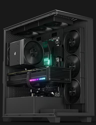 Image of upHere UE2K6 6.1 inch Height Black Dual-Tower CPU Air Cooler, 6xФ6mm Heatpipes,Dual PWM Fan Computer Cooling,TDP 265W, Intel LGA2066 /2011 /1700 /1356 /1200 /115X; AMD AM4 /AM5 (155mm in Height)