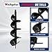 Drill Bit Earth Bit 8 x 31 inch Garden Auger Spiral Drill Bit Post or Umbrella Hole Digger with 3/4 Shaft