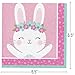 Fun Express - Bunny Lunch Napkin for Birthday - Party Supplies - Licensed Tableware - Licensed Napkins - Birthday - 16 Pieces