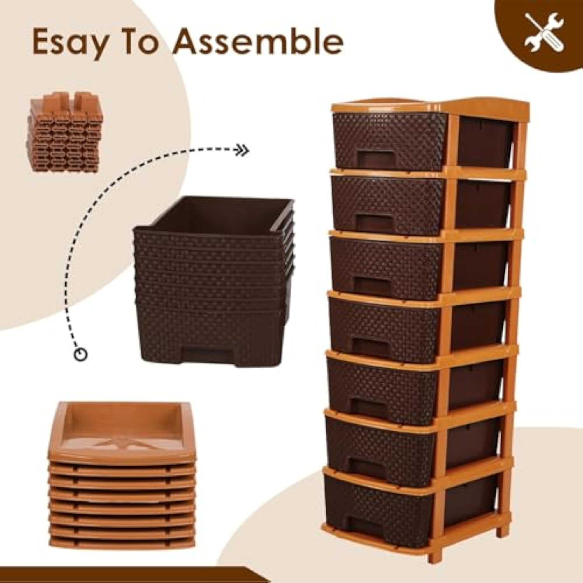 Modular Drawer Storage Organizer for Kids Room