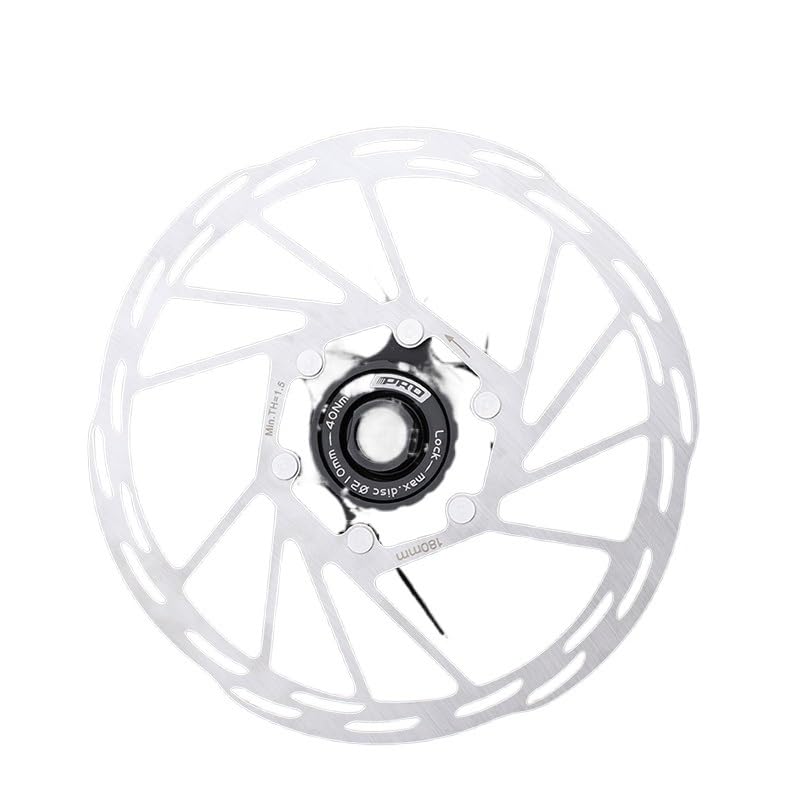 VGGBNG Bike Disc Brake Rotor,Rounded Brake disc, Disc Brake Bicycle Disc Brake Rotor 140mm/160mm/180mm/203mm Road Bike Disc Brake Rotor with Lock Ring Bike Brake Pads Brake Rotor 2pcs(160mm)