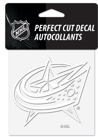 WinCraft NHL Columbus Blue Jackets Logo 4" x 4" inch Outdoor White Decal