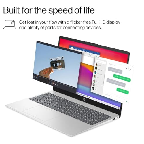 Image of HP 15.6-inch Touchscreen Laptop Computer for Business & Student - 16GB RAM, 512GB SSD, Intel 13th Gen i3 1315U, HD Touch Display, AI Copilot, Wifi6, Fast Charge, HD Camera, Win 11 Pro, Accessories