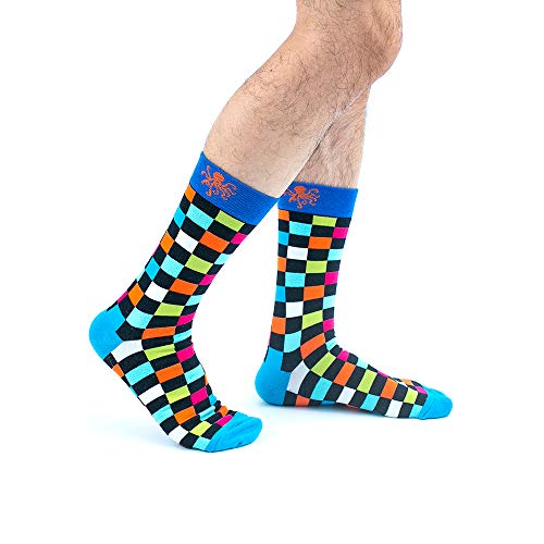 Bonangel Men's Fun Dress Socks-Colorful Funny Novelty Crew Socks Pack,Art Socks