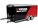 Four Wheel Enclosed Car Trailer Yokohama Motorsports Black and Red for 1/18 Scale Model Cars by Autoworld CP7838