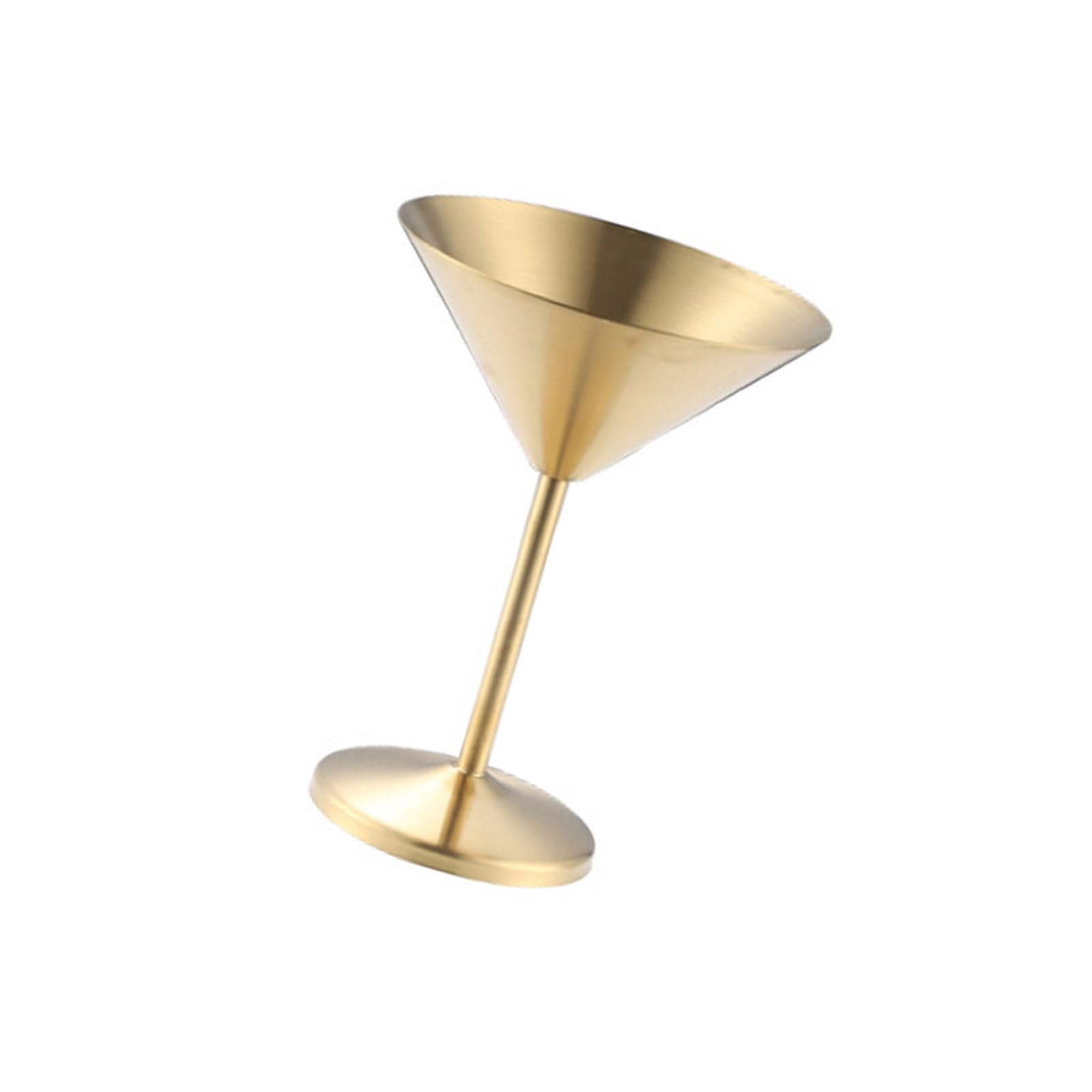 Metallic Stainless Steel Cocktail Cup V Shaped Drinkware for Party Display, Home Entertaining, and Cocktail Serving V Shaped Cup Pedestal Drinkware Brushed Metal Goblet Tabletop Drink Vessel Party