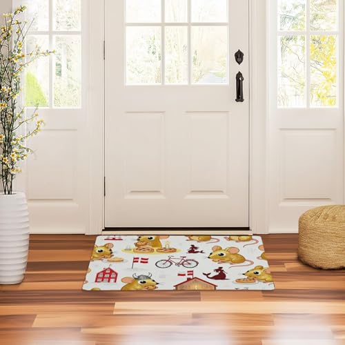 GuoChe Floor Door Mat 32x20in Non Slip Rubber Indoor Entrance