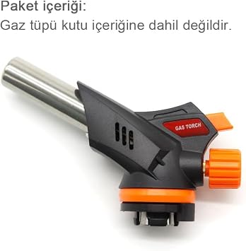 Coverzone Pürmüz Mutfak Alev Tabancası – 1300°C Ayarlanabilir Alevli Gaz Torch, Otomatik Ateşleme, Karamelize Etme, Flambe, BBQ, Kamp ve Mutfak Kullanımı İçin Profesyonel Brülör | HS-509C