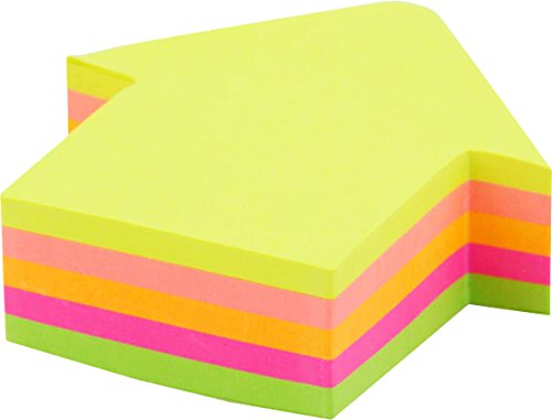 4A Shapes Sticky Notes,Arrow Shape,2.72 X 2.56 Inches,Neon Assorted,Self-Stick Notes,200 Sheets/Pad,1 Pad/Pack,4A 5013 #TOP2