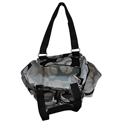 Baseball Print NGIL Small Zippered Caddy Organizer Tote Bag4