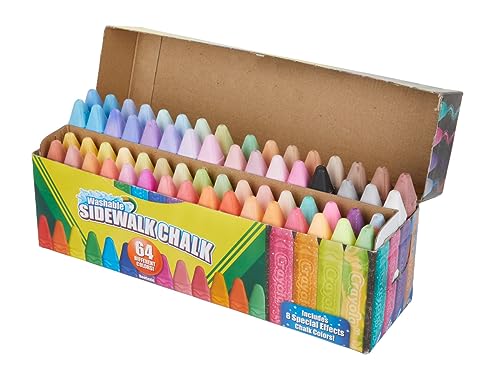 Crayola Ultimate Washable Chalk Collection (64ct), Bulk Outdoor Sidewalk Chalk for Kids, Outdoor Activities & Spring Crafts, Gifts for Kids - image 6