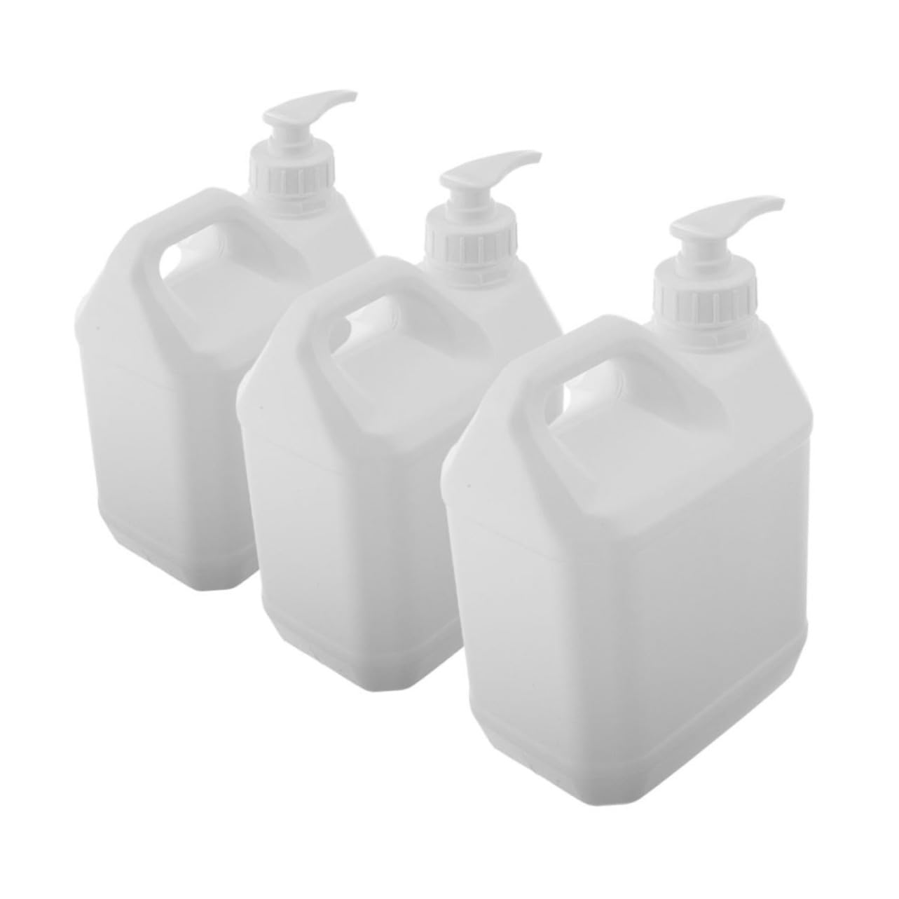 Bottiglie con Erogatore Pompa per Shampoo e Bagnoschiuma Capacità Grande 3 Pezzi in Plastica Ricaricabili per Viaggi e Famiglie