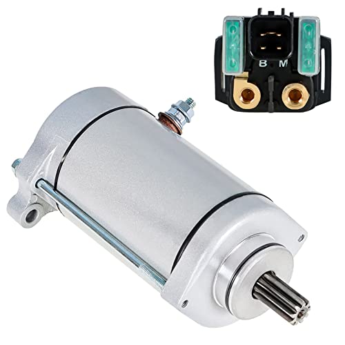 waltyotur Starter with Relay Solenoid Replacement for Suzuki VL1500 VL1500B Intruder 1500 1998-2004