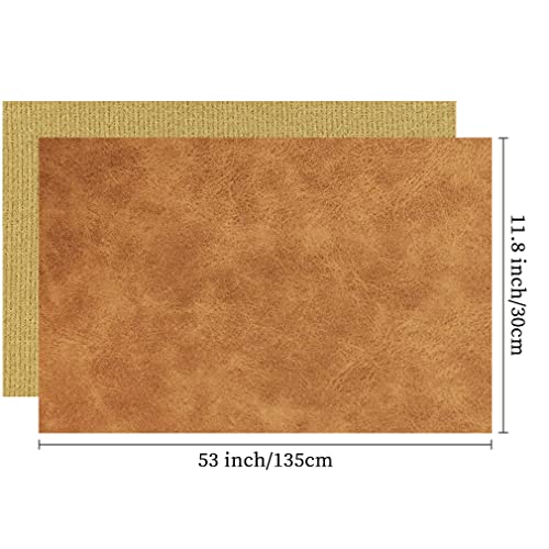 XHT Suede Faux Leather Fabric 30x135cm Waterproof Synthetic PU Leather for Earrings Pouches Hair Bows Making (Brown) - Image 4