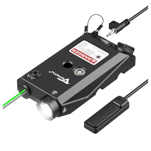 VOTATU V840 Green Laser/Light/IR Combo, 1500 Lumens Tactical Flashlight Laser for Rifle and Carbine Compitable with M-LOK Picatinny Rail, Pressure Switch and USB Magnetic Rechargeable