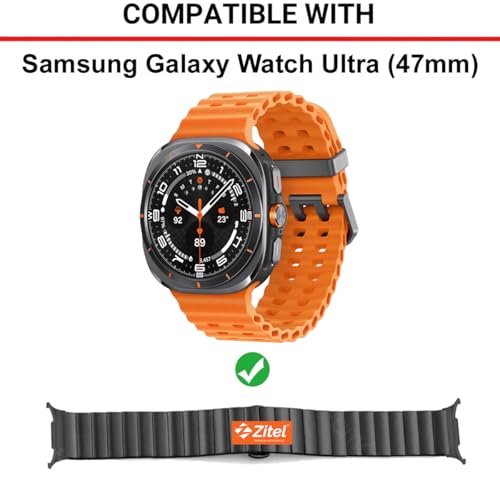 Image of Zitel Stainless Steel No Gap Metal Band Compatible with Samsung Galaxy Watch Ultra 47mm 2025 /2024