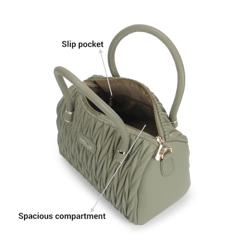 Image of Mochi Women Casual Pu Soft Body Zipper Closure Solid Sling Bag With 2 Pocket And 1 Compartments