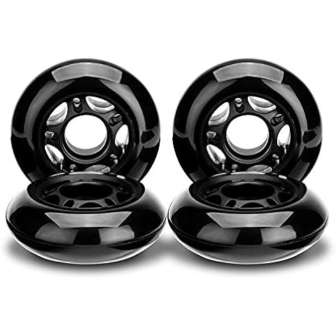 NONMON 4 Pack 72mm Inline Skate Wheels, 85A Roller Blade Skate Wheels, Luggage Wheels, Training Wheels for Scooters- for Indoor, Outdoor, Hockey Cover