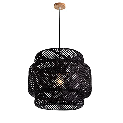 Lampe suspendue tissée main E27 pour salle à manger et salon chaleureux